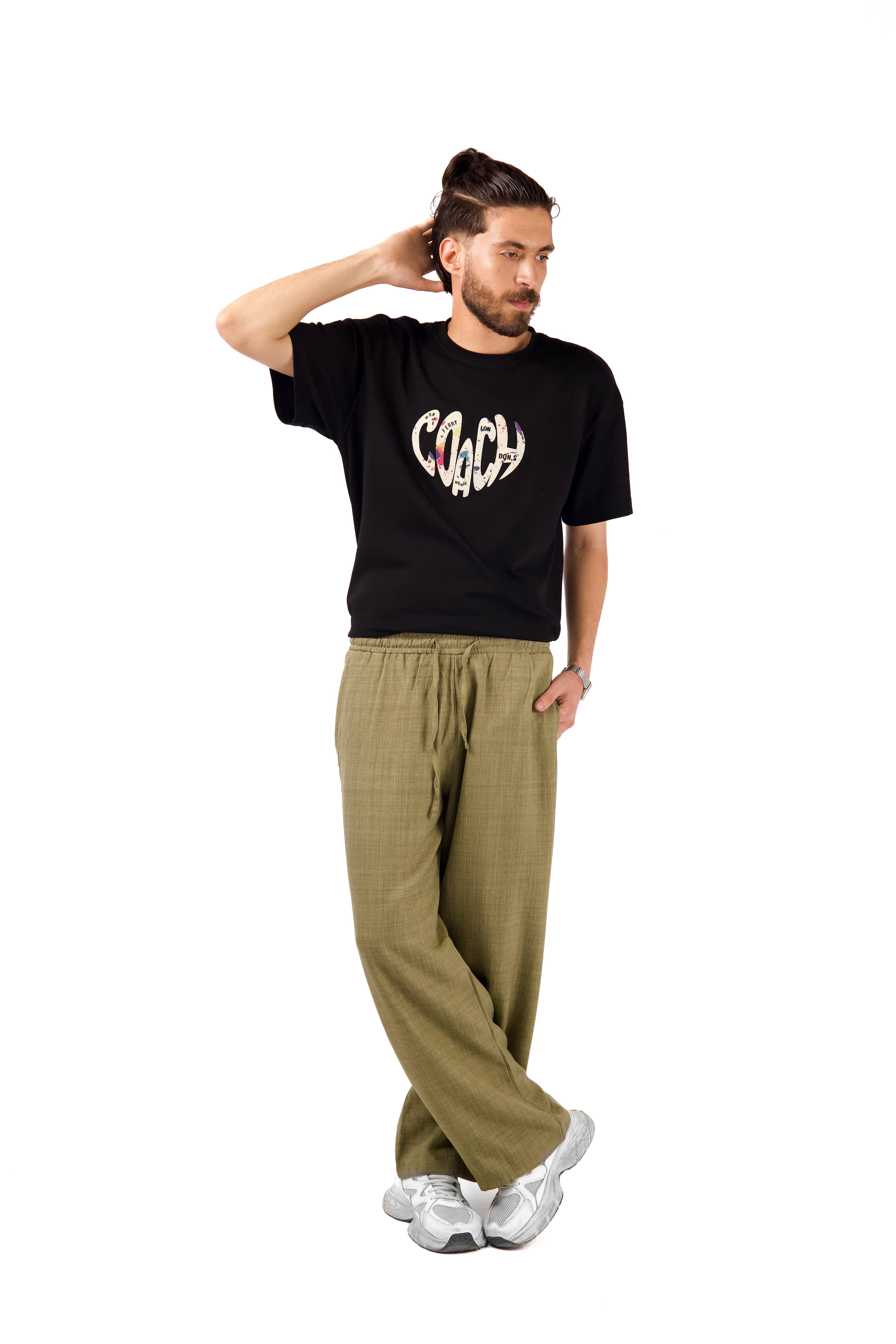Olive Linen Pants