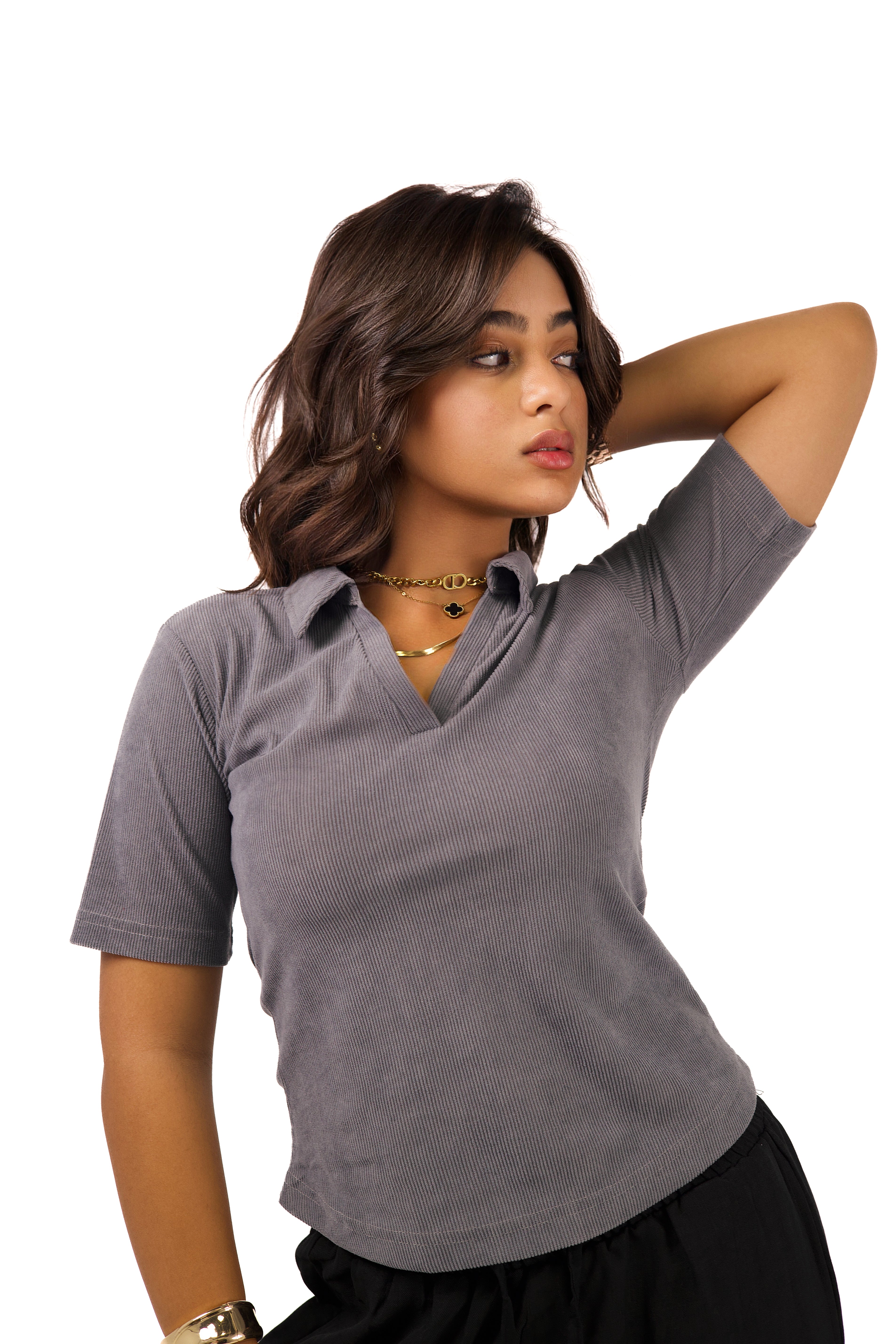 Ribbed Velvet Top