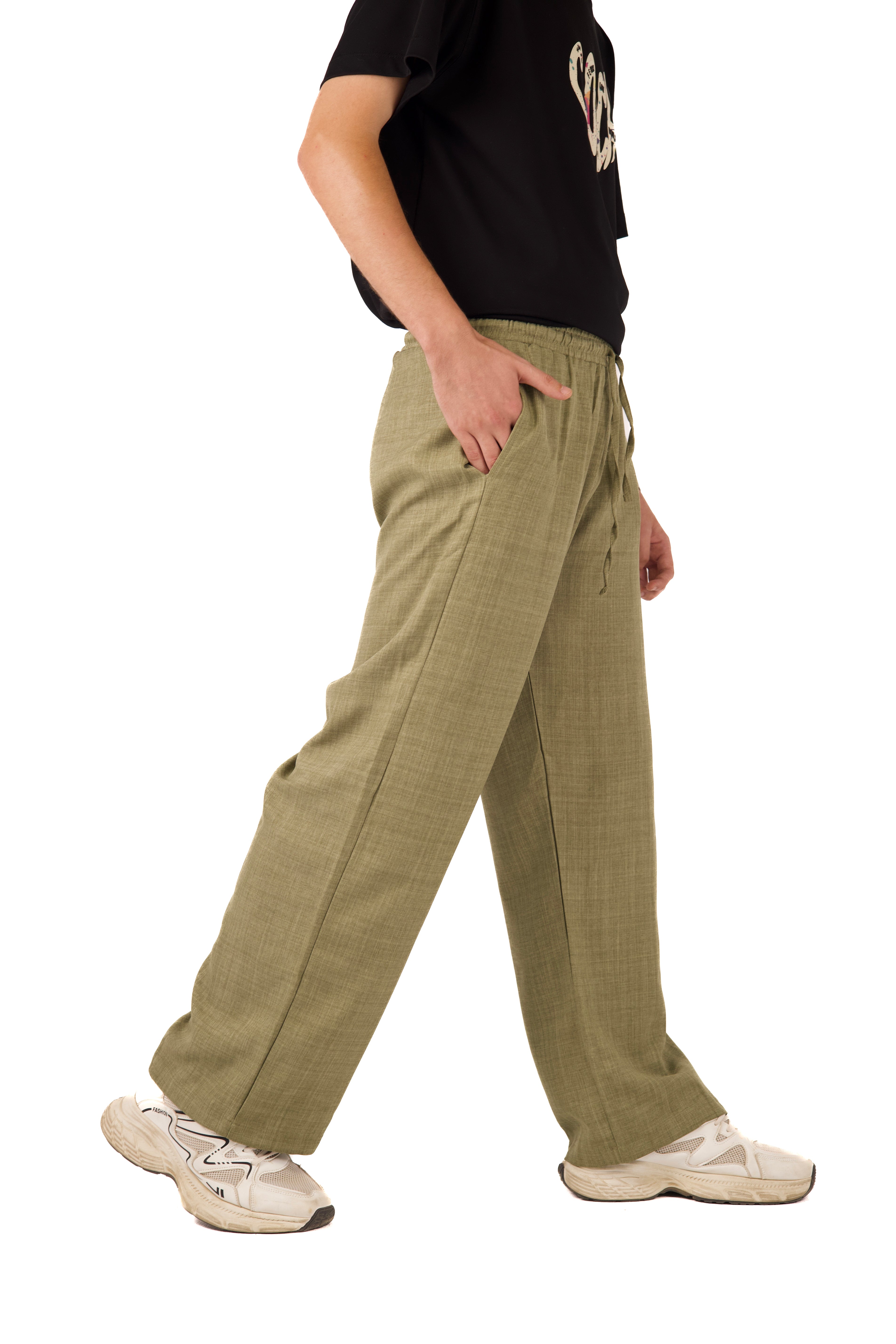 Olive Linen Pants