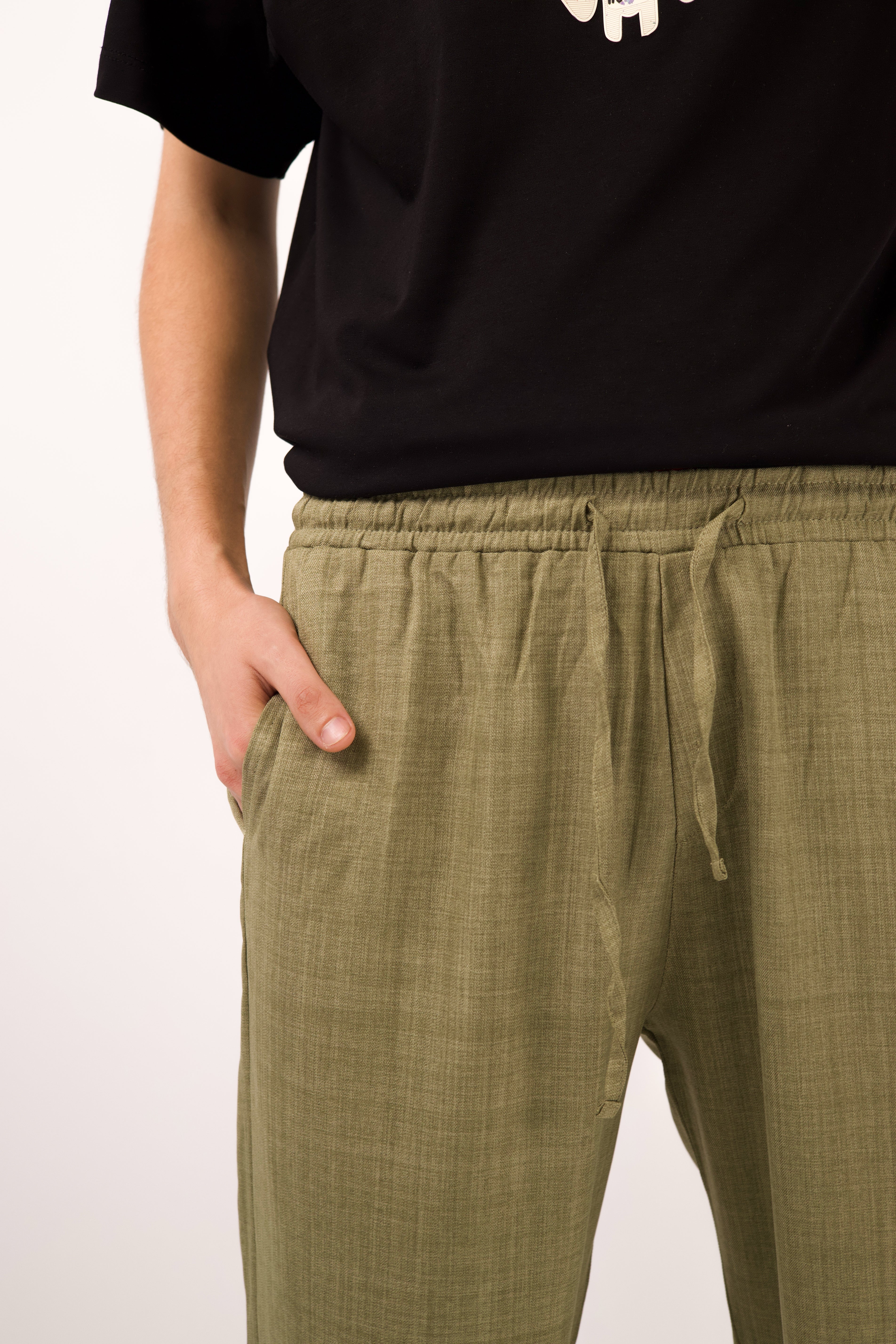 Olive Linen Pants