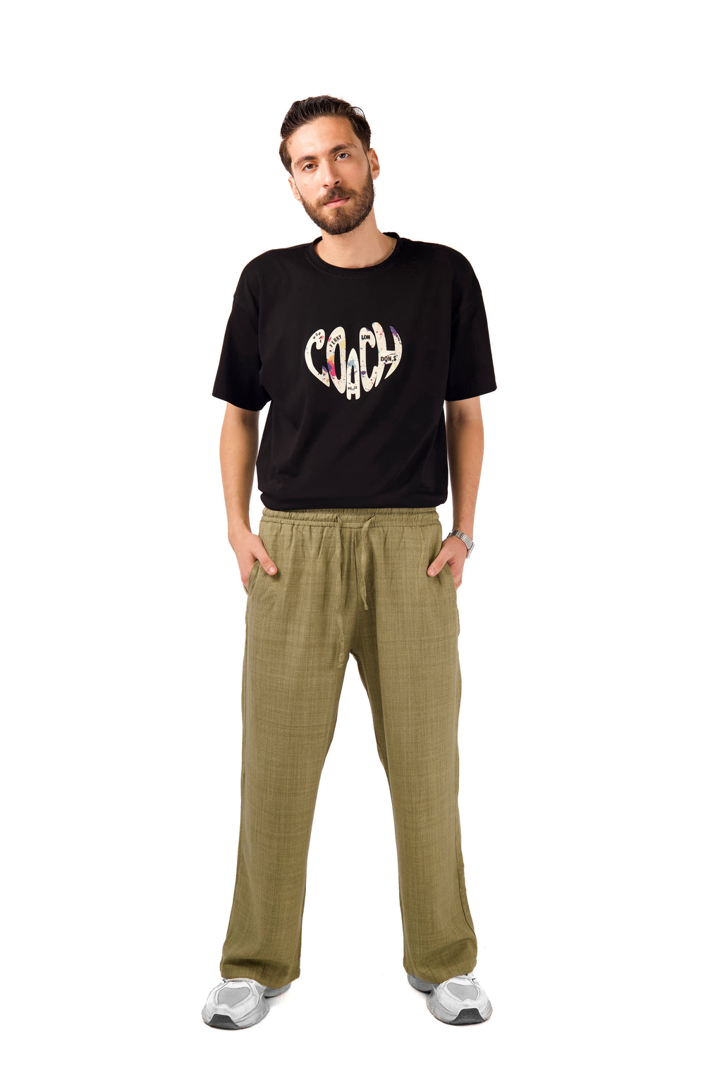 Olive Linen Pants