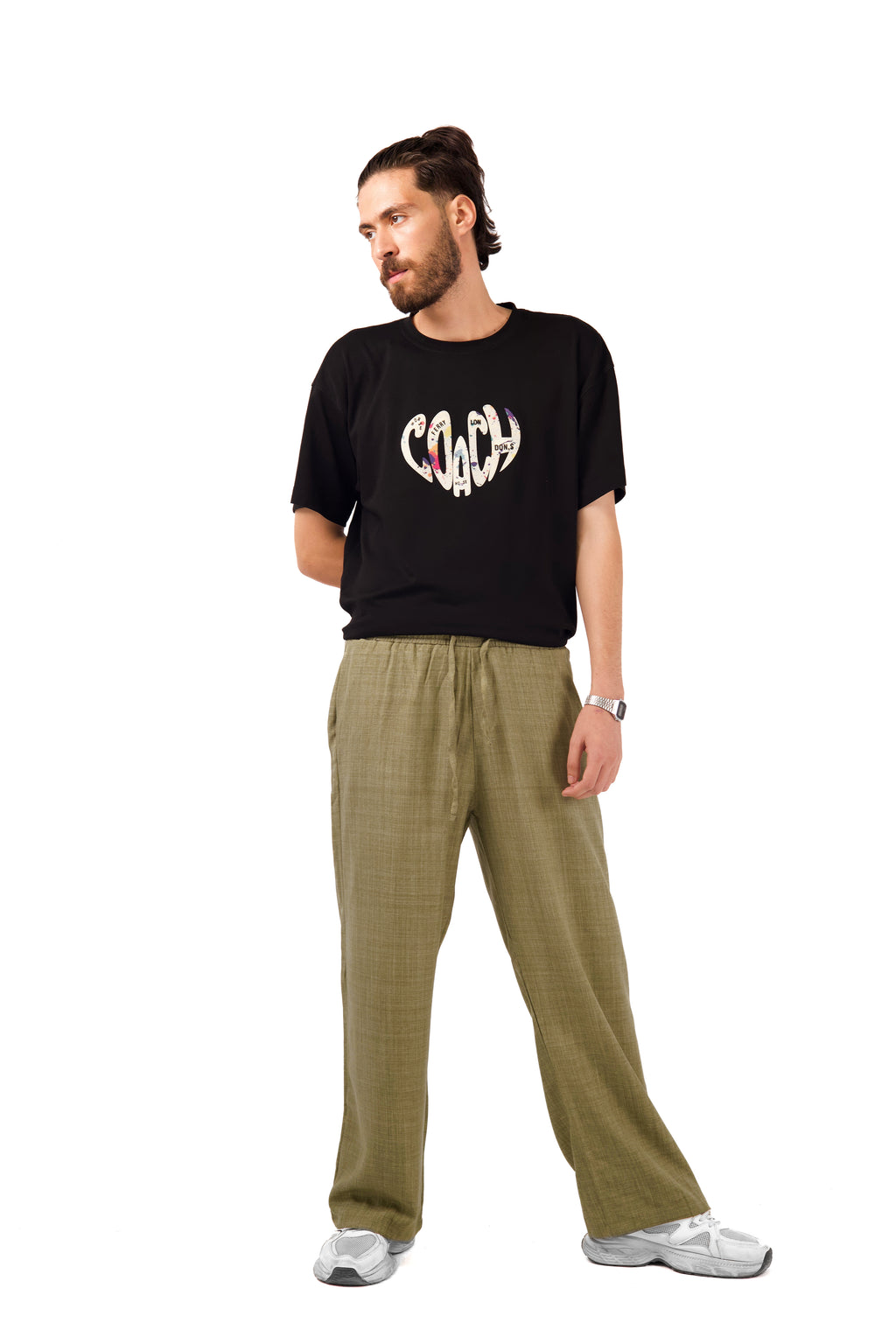 Olive Linen Pants