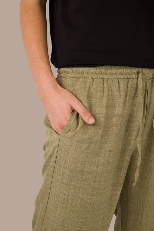 Olive Linen Pants