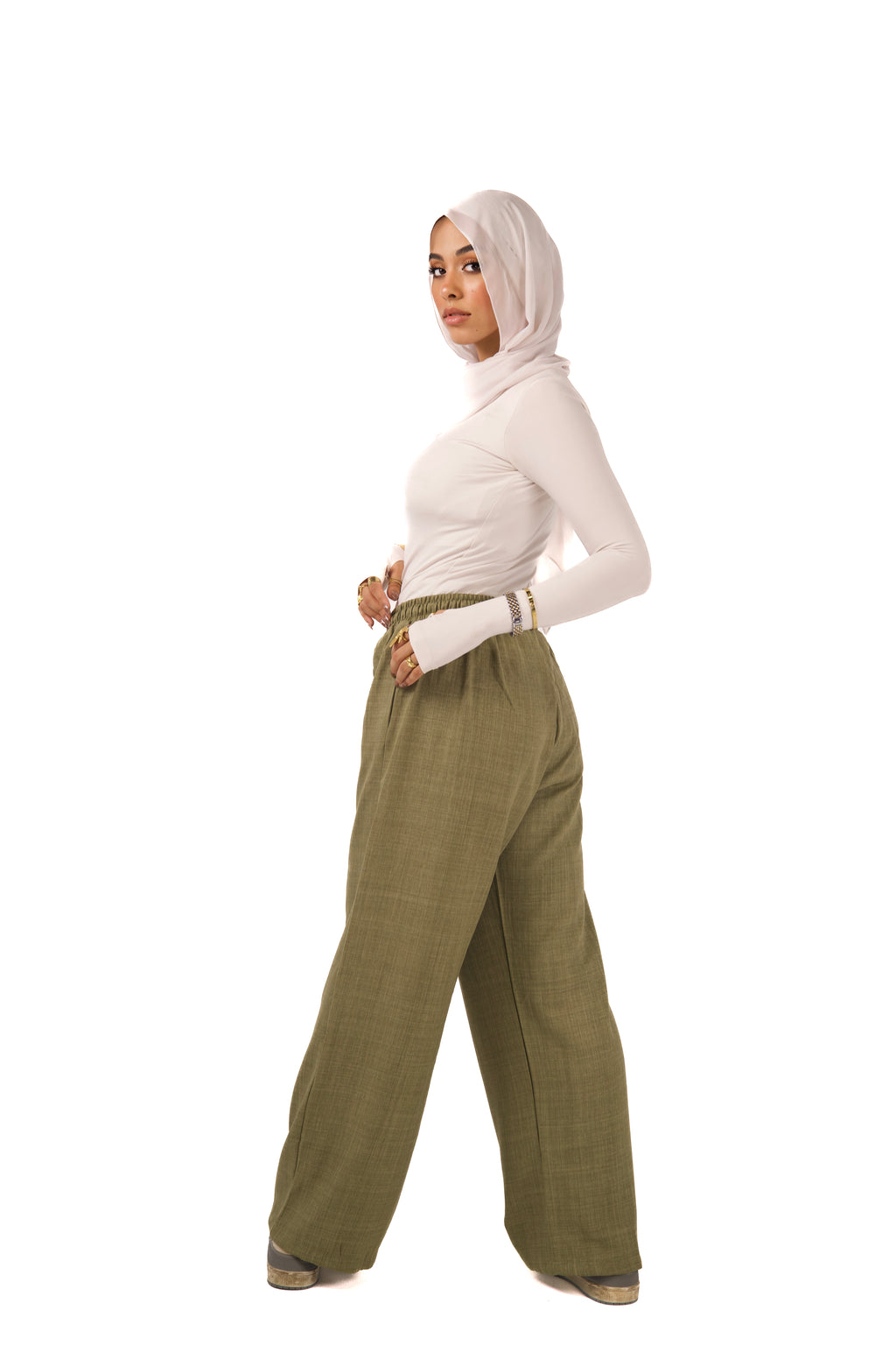 Olive Linen Pant