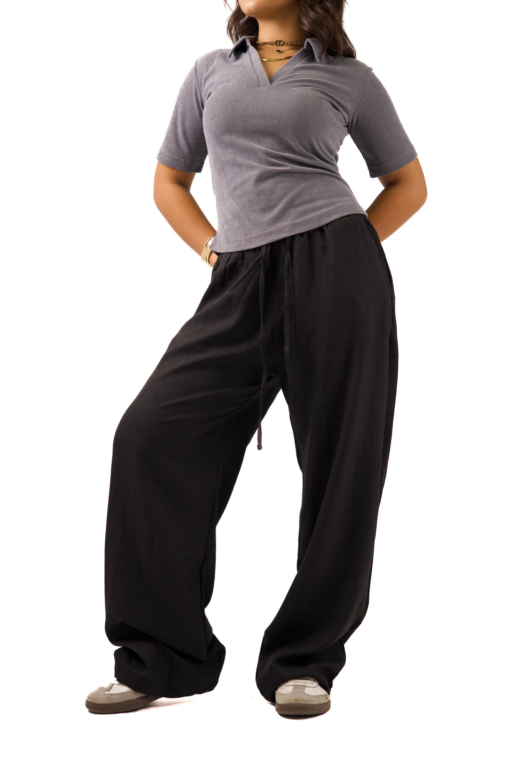 Black Linen Pant