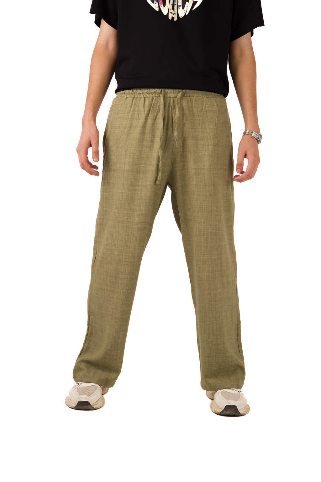Olive Linen Pants