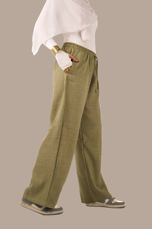 Olive Linen Pants
