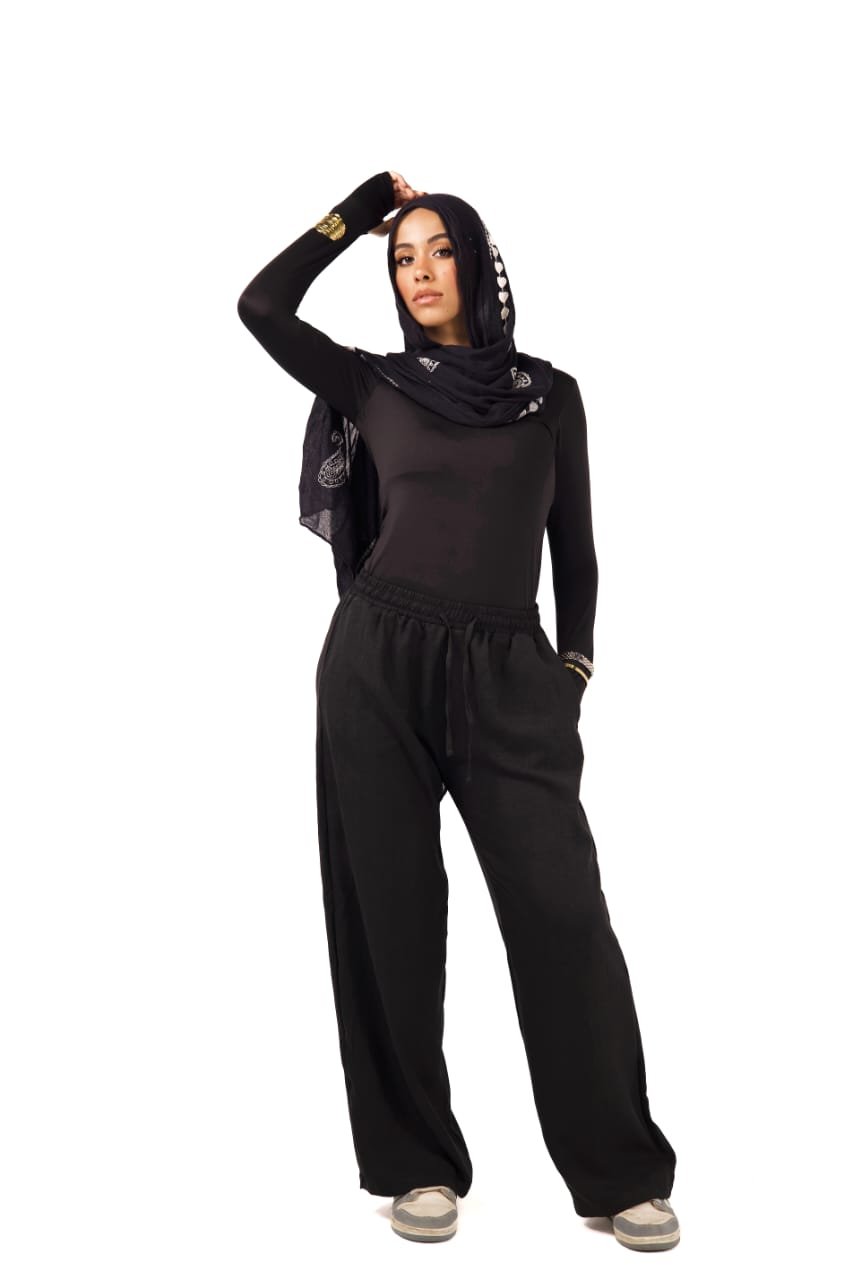 WhatsApp Image 2026-07-26 at 5.53.39 PM Black linen pants - Image 1