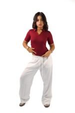 White linen pants